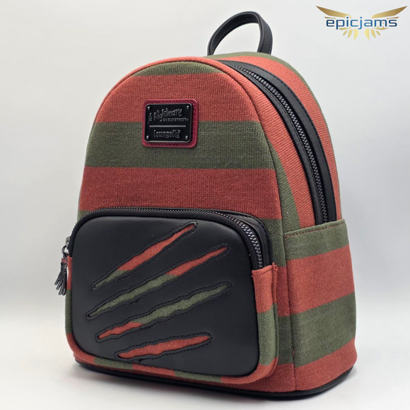 Loungefly A Nightmare on Elm Street Freddy Krueger Sweater Mini Backpack Bag New - Picture 3 of 9